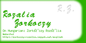 rozalia zorkoczy business card